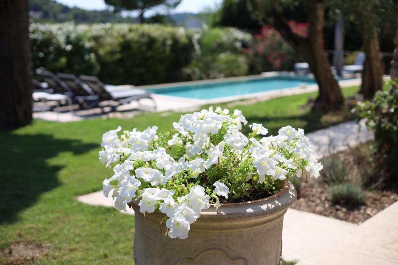 L'Elegante Bastide En Pierre Avec Vue Sur Le Vieux Village De Mougins Exteriér fotografie