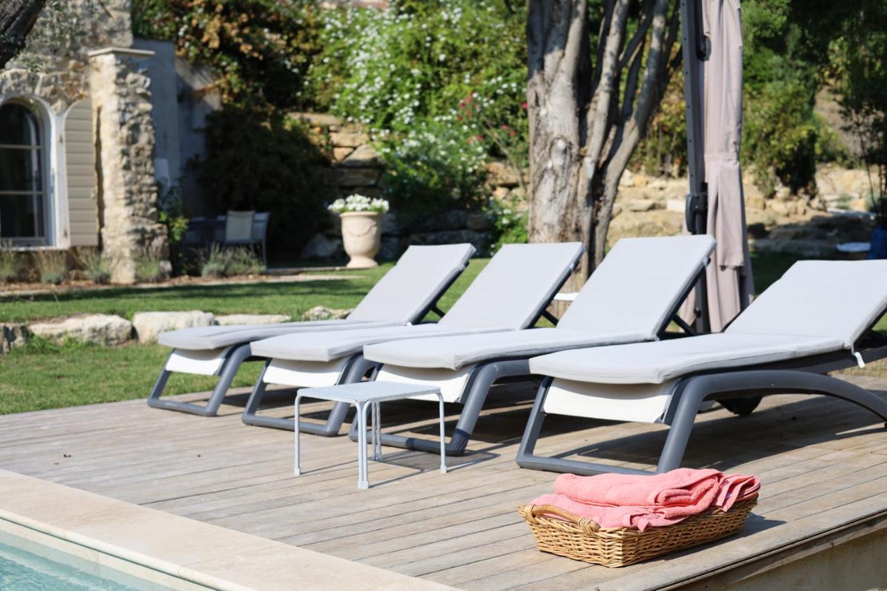 L'Elegante Bastide En Pierre Avec Vue Sur Le Vieux Village De Mougins Exteriér fotografie