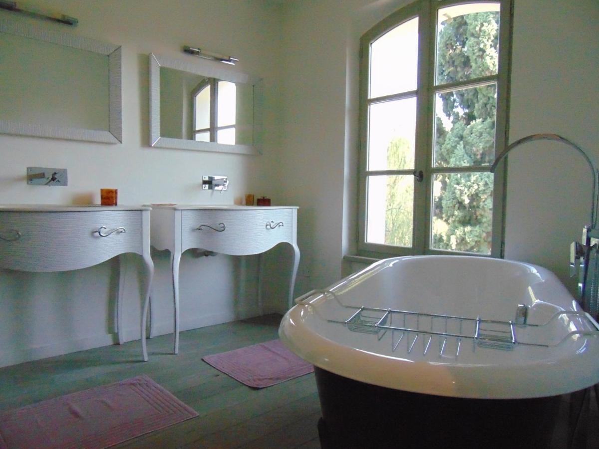L'Elegante Bastide En Pierre Avec Vue Sur Le Vieux Village De Mougins Exteriér fotografie